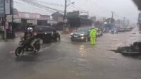 Hujan Deras Dengan Intensitas Tinggi, Sejumlah Ruas Jalan di Pringsewu Tergenang