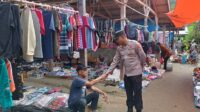 Kegiatan Rutin Yang Ditingkatkan (KRYD) Polsek Pesisir Utara, Lakukan Pengamanan di Pasar Mlesom