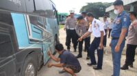 Polres Pringsewu, Dinas Perhubungan dan Jasa Raharja Inspeksi Keselamatan Angkutan Lebaran