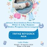 Selamat Atas Kelahiran Putra Pertama M. Fikri Hidayat S.Ap Selaku Kabiro Harian Lampung Kab. Pringsewu