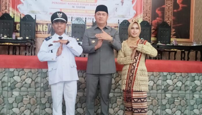 Bupati Lantik dan Ambil Sumpah 3 Pejabat Kapalo Tiyuh Tubaba