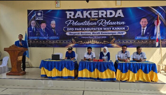 Rakerda dan Pelantikan Relawan PAN Way Kanan Berlangsung Sukses