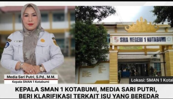 Kepsek SMAN 1 Kotabumi Sampaikan Klarifikasi Kepada Media Prihal Dugaan Pungli
