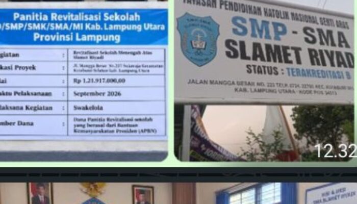 Program Revitalisasi SMA Bantuan Presiden Prabowo Diduga di Cederai di Lampung Aturan Swakelola di Abaikan di Kerjakan Kontraktor Publik Tanya Kadisdik Thomas Amirico Ada Apa