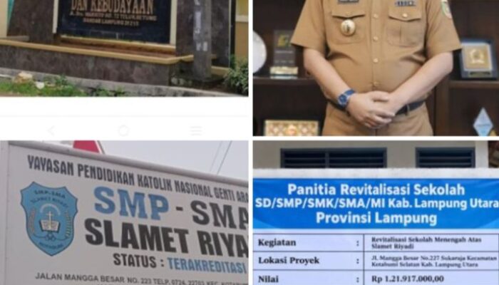 Di telpon Kadisdik Thomas Amirico, S.STP.,M.H. Kepsek SMA Slamet Riyadi Kotabumi Ralat Ucapan dan Berikan klarifikasi Resmi. Terkait Program Bantuan Pusat Revitalisasi Sekolah RP. 1.21.917.000,00.